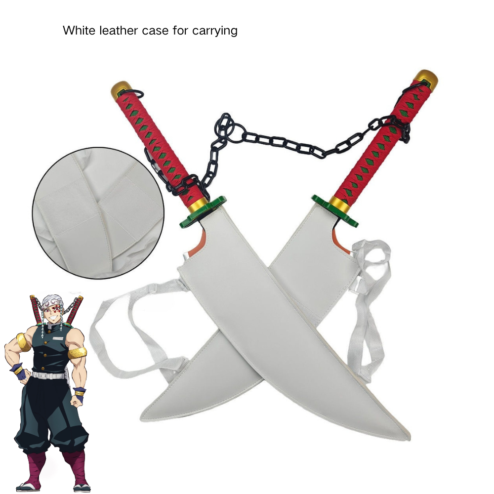 Tengen Uzui's Dual Nichirin Sword Pair (Wood)