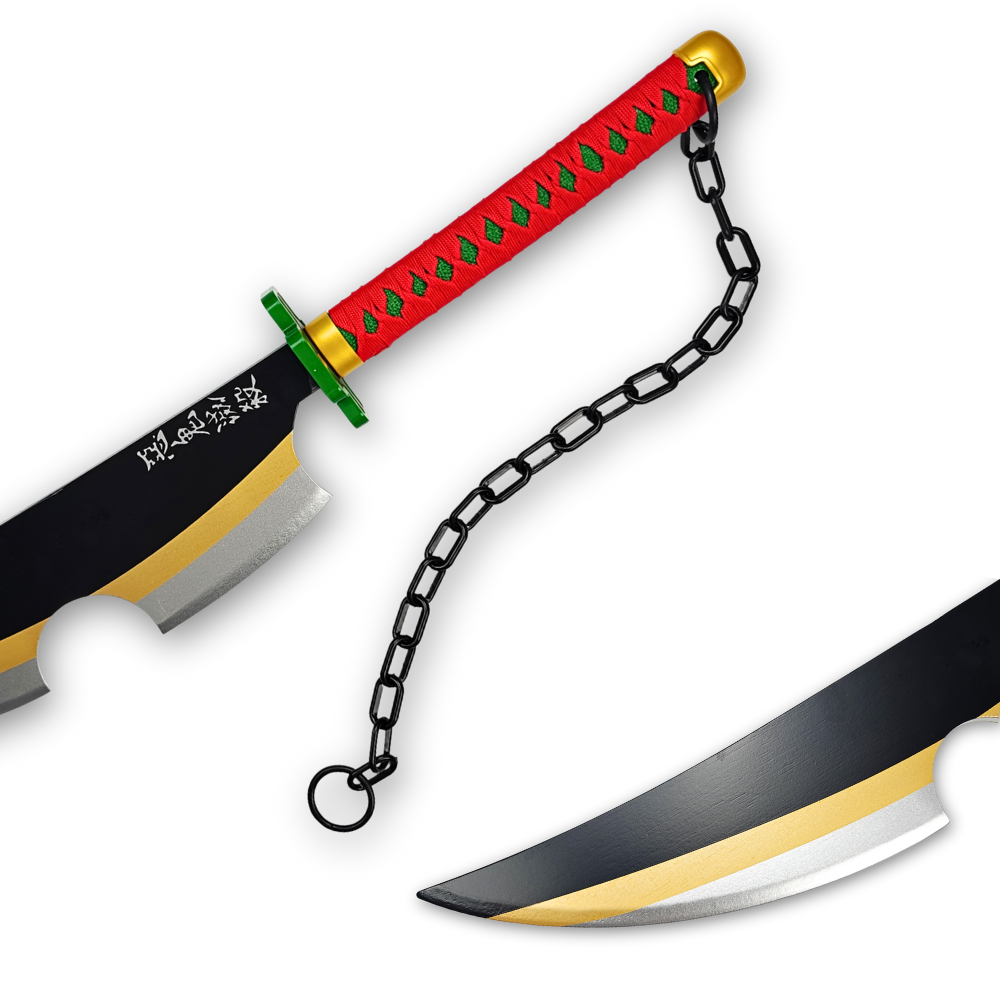 Tengen Uzui's Dual Nichirin Sword Pair (Wood)