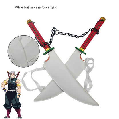 Tengen Uzui's Dual Nichirin Sword Pair (Wood)