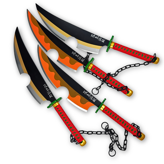 Tengen Uzui's Dual Nichirin Sword Pair (Wood)
