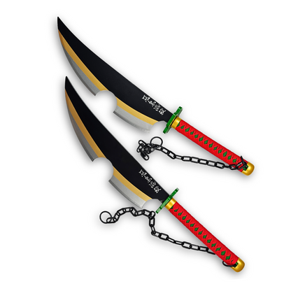 Tengen Uzui's Dual Nichirin Sword Pair (Wood)