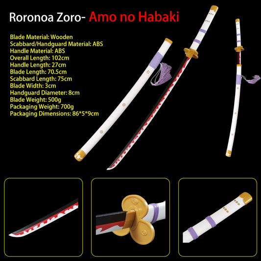 One Piece Wooden Katana Replica | Anime Cosplay Sword