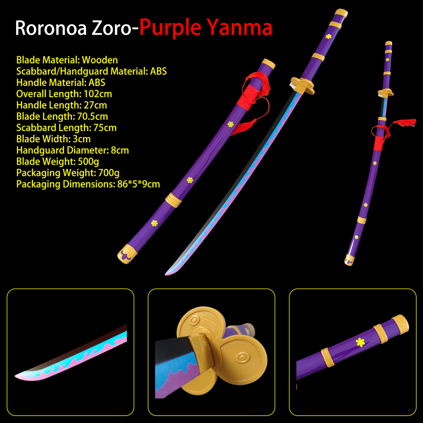 One Piece Wooden Katana Replica | Anime Cosplay Sword